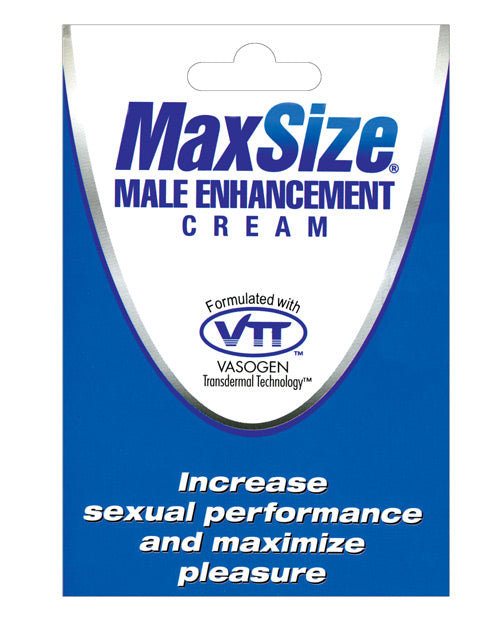 Crème d'amélioration masculine Max Size - Sachet individuel