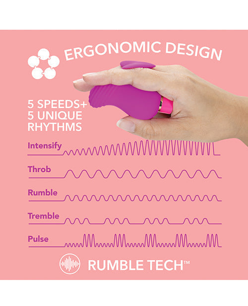 Vibromasseur Blush Aria pour les doigts | Erotic AF, le meilleur vibromasseur pour femme | Petit vibromasseur prune 5 vitesses