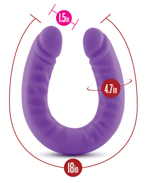 Gros gode Blush 18" | Double gode fin | Gode géant Ruse | Gode violet | Gode double face