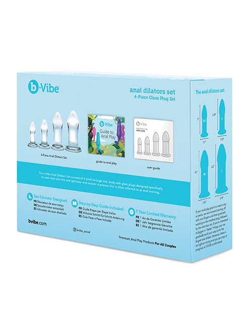 B-Vibe Glas Anale Dilatator 4-stuk Stel