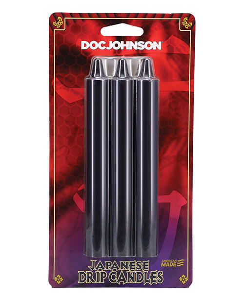 Bougies japonaises goutte à goutte - Lot de 3 noires