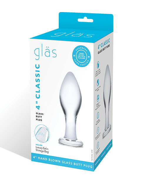 Glas 4" Klassieke Anusprop - Deursigtig
