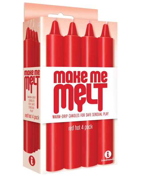 Bougies chaudes et sensuelles Make Me Melt de 9's - Lot de 4