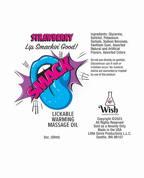 Huile de massage chauffante Smack - 2 oz Tropical