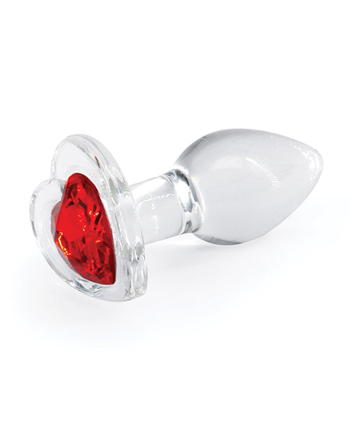 Crystal Desires Glas Hart Edelsteen Anusprop Klein - Rooi
