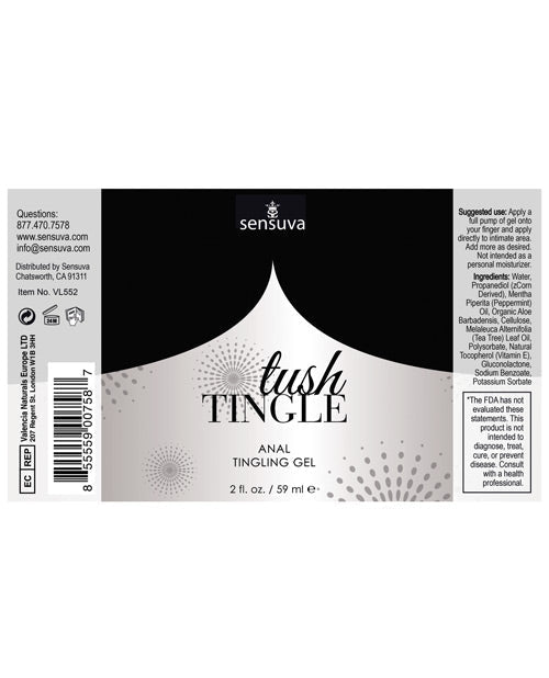 Gel de stimulation anale érotique Sensuva Tush Tingle