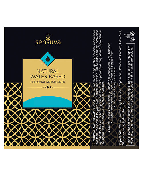 Hydratant personnel naturel à base d'eau Sensuva - 55 ml, non parfumé