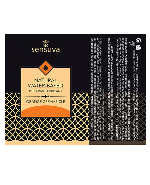 Hydratant personnel naturel à base d'eau Sensuva - Crème glacée à l'orange 55 ml
