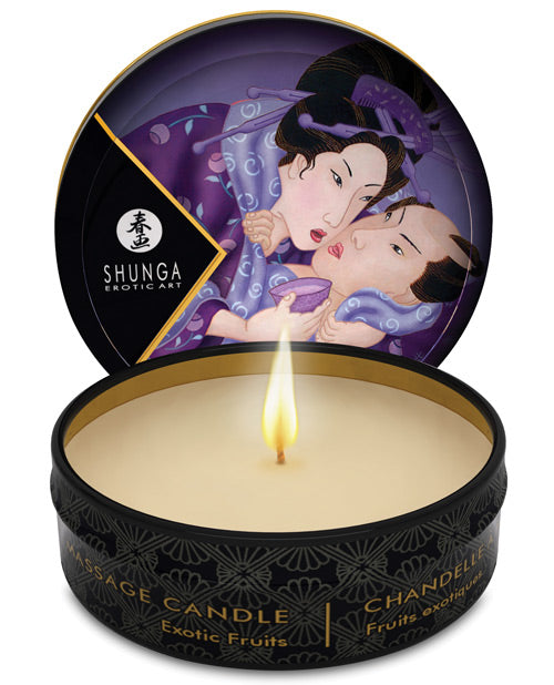 Mini bougie de massage Shunga Libido Candlelight - Fruits exotiques