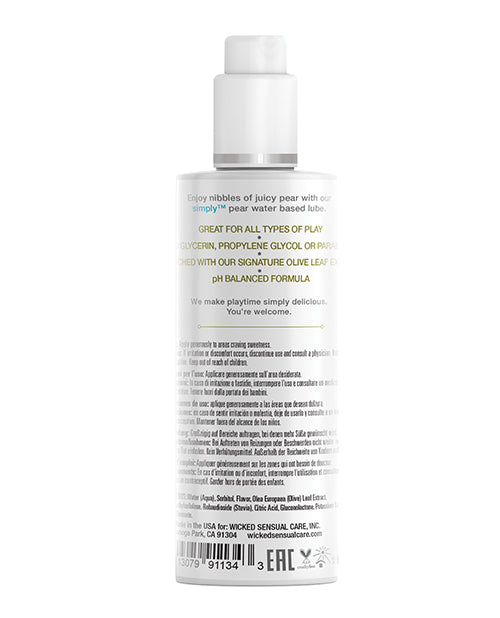 Lubrifiant à base d'eau Wicked Sensual Care Simply - 113 g (poire)