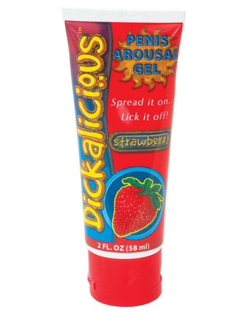 Dickalicious Penis Opwekking Gel 2 oz - Aarbei