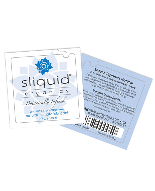 Sliquid Organics Natuurlike Intieme Smeermiddel - .17 oz Kussing