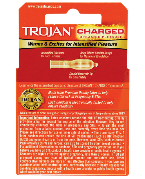 Trojan Intensified Charged Kondome - Doos van 3