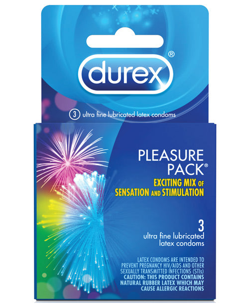 Pack Plaisir Préservatifs Durex - Boîte de 3