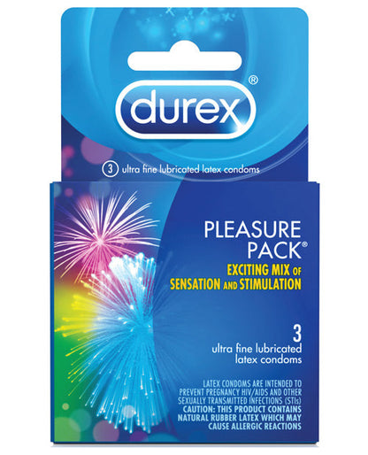 Pack Plaisir Préservatifs Durex - Boîte de 3