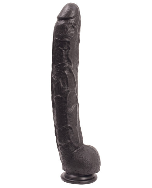 Gode ​​géant Dick Rambone | Gros gode noir de 43 cm | Gode ventouse | Grand gode
