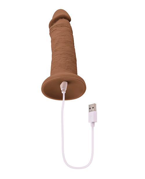 Evolved 6" Groot Dildo | Onderwater Vibrerende Dildo | 10-Spoed Donker Suigbeker Dildo
