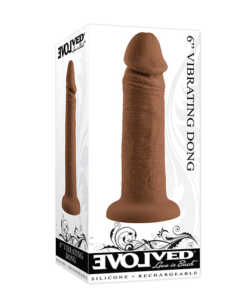 Evolved 6" Groot Dildo | Onderwater Vibrerende Dildo | 10-Spoed Donker Suigbeker Dildo
