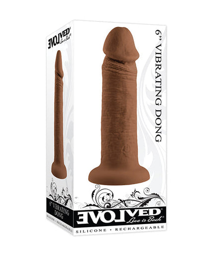 Evolved 6" Groot Dildo | Onderwater Vibrerende Dildo | 10-Spoed Donker Suigbeker Dildo