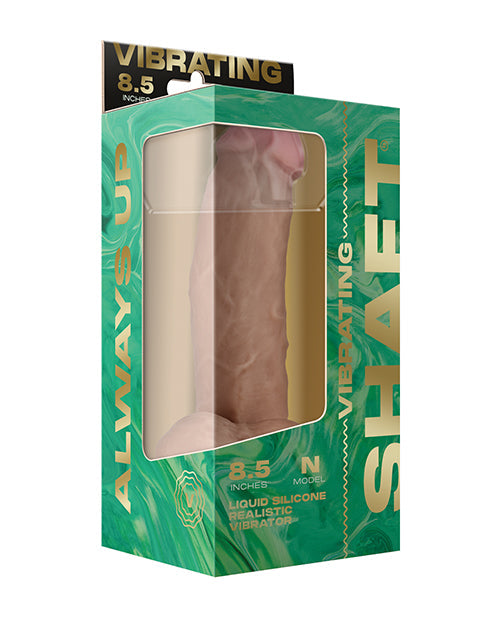 Shaft Flexskin Realistiese Dildo | Denne Silikoon Dildo | 8.5" Groot Dildo | Vibrerende Dildo met Balle