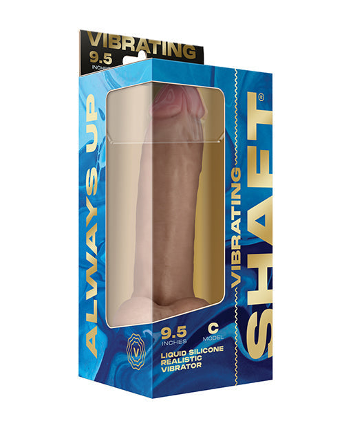 Shaft Flexskin Realistiese Dildo | Denne Silikoon Dildo | 9.5" Groot Dildo | Vibrerende Dildo met Balle