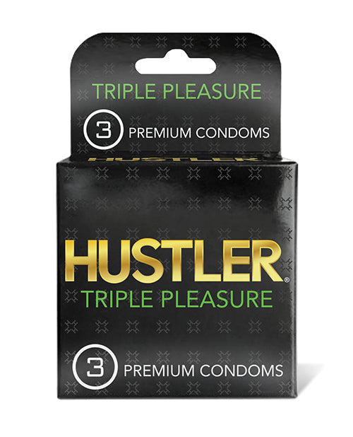 Préservatifs Hustler Triple Pleasure Premium - Lot de 3