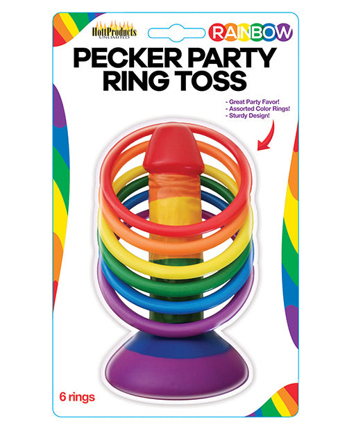 Lancer d'anneaux de fête Rainbow Pecker