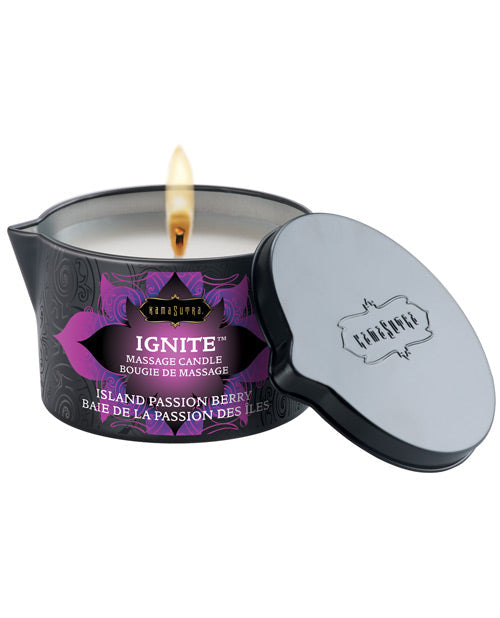 Bougie de massage au soja Kama Sutra Ignite - Baie de la passion des îles