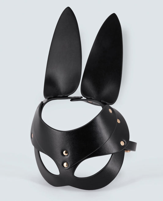Lust PU Leer Hasie Masker - Swart