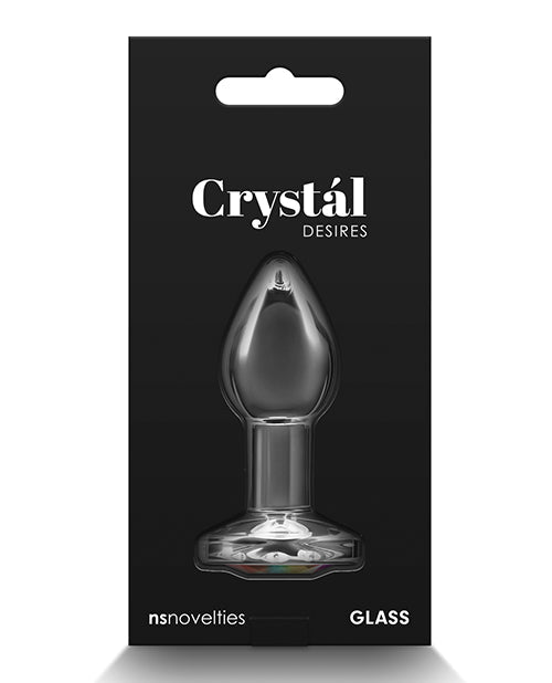 Crystal Desires Glas Ronde Edelsteen Anusprop Klein - Reënboog