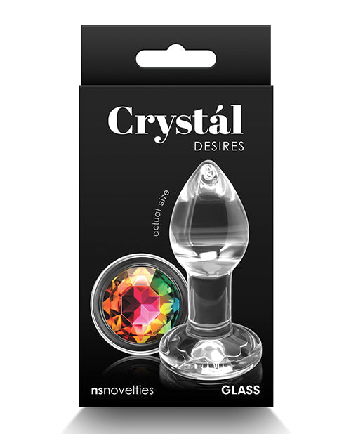 Crystal Desires Glas Ronde Edelsteen Anusprop Klein - Reënboog