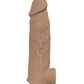 Natuurlike Realskin Vibrerende Penis Xtender - Bruin