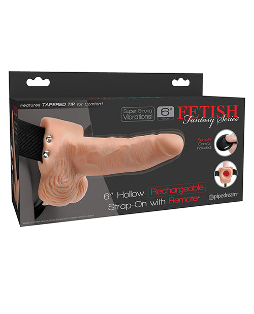Gode ​​ceinture rechargeable Fetish Fantasy Series 6" avec télécommande - Chair