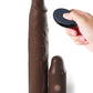 Fantasy X-tensions Elite 9" Mou Vibrerende 3" Prop met Afstandbeheer - Bruin