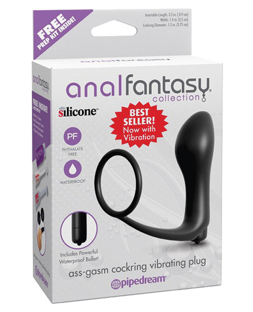 Plug vibrant Anal Fantasy Collection Ass Gasm avec anneau pénien