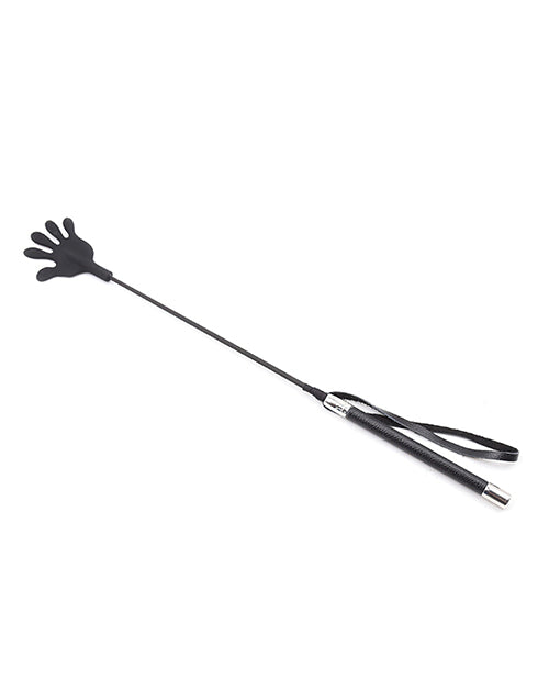 Crop en silicone Plesur 22" en forme de main - Noir