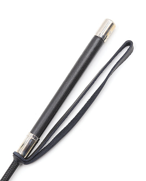 Cravache en cuir Plesur 21" à pointe large - Noir