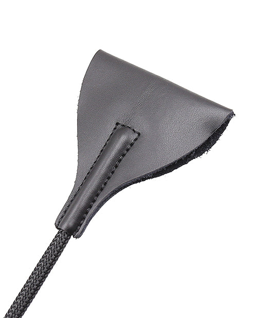 Cravache en cuir Plesur 21" à pointe large - Noir