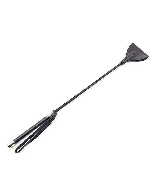 Cravache en cuir Plesur 21" à pointe large - Noir