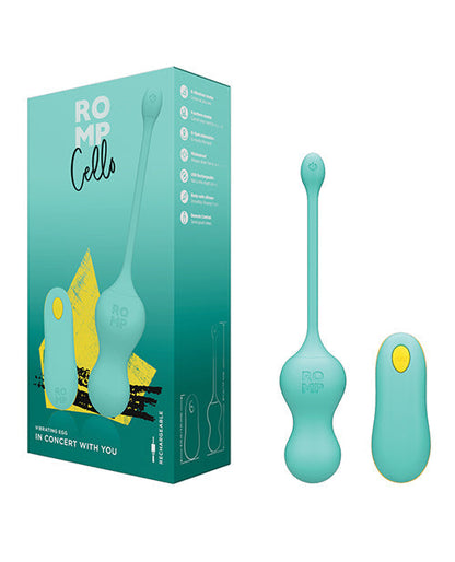 Œuf vibrant point G télécommandé Romp Cello - Bleu