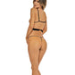 Rene Rofe Danger Zone Open Cup Bralette & G-String Black S/M