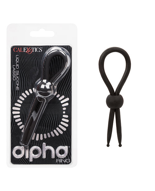 Anneau pénien Alpha Liquid Silicone Lasso - Noir