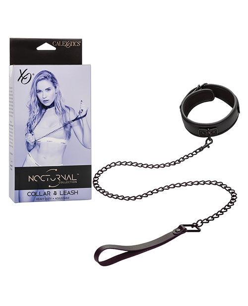 Collier et laisse détachables de la collection Nocturnal - Noir