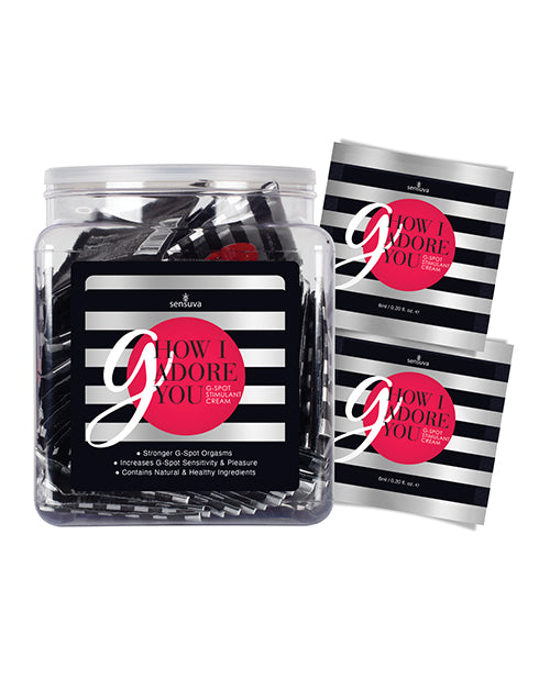 Crème pour le point G How I Adore You - Pot de 100 sachets à usage unique