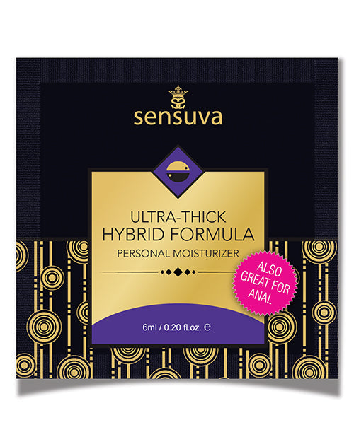 Hydratant personnel hybride ultra-épais Sensuva, sachet à usage unique - 6 ml, non parfumé