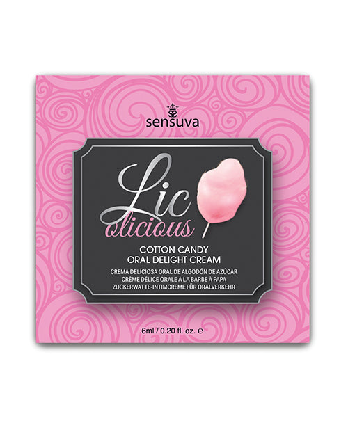 Crème délice buccal Lic O Licious - Sachet de 6 ml Barbe à papa