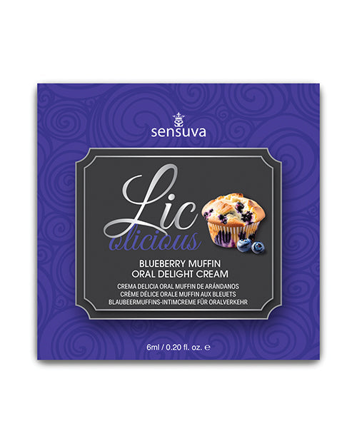Crème délice buccal Lic O Licious - Sachet de 6 ml Muffin aux myrtilles