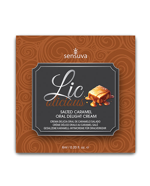 Crème délice buccal Lic O Licious - Sachet de 6 ml Caramel salé