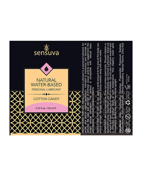 Hydratant personnel naturel à base d'eau Sensuva - 129 g, barbe à papa