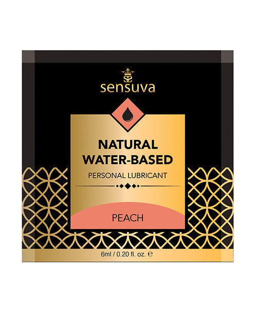 Hydratant personnel naturel à base d'eau Sensuva, sachet à usage unique - 6 ml, pêche